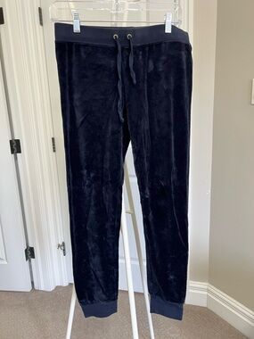 Juicy Couture Navy Velour Jogger Pants